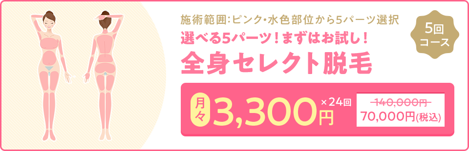 全身セレクト脱毛