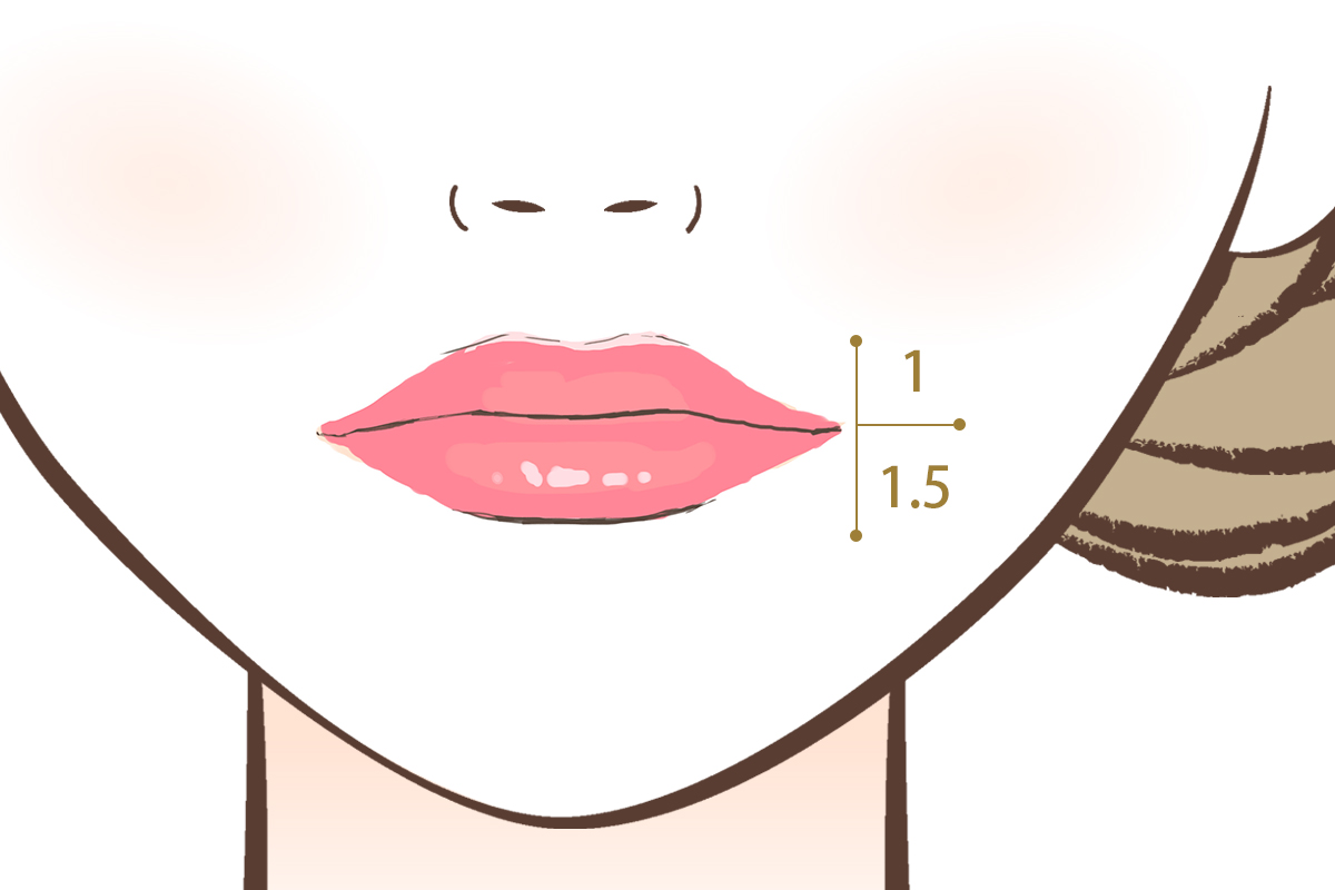 アートメイク：唇の黄金比率